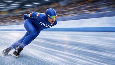 Schema della pista di pattinaggio di velocità con indicazione delle curve e della lunghezza