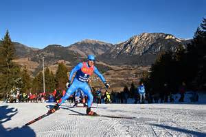 Klaus Jungbluth Rodriguez in azione con gli sci di fondo