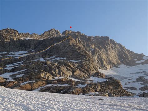 Vista del ghiacciaio della Levanna durante la salita