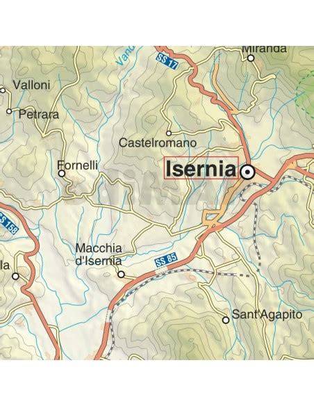 Mappa della provincia di Isernia con indicazione delle principali località sciistiche