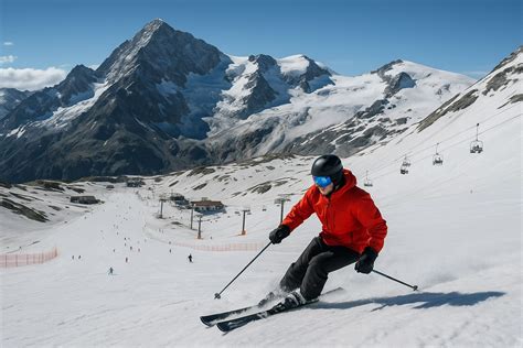 Atleti di sci alpino durante un allenamento sul ghiacciaio dello Stelvio.