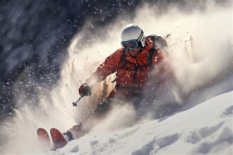 Scialpinista che si muove su un pendio innevato con attrezzatura specifica