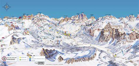 Mappa delle piste sciistiche del comprensorio 5 Torri - Falzarego - Tofane