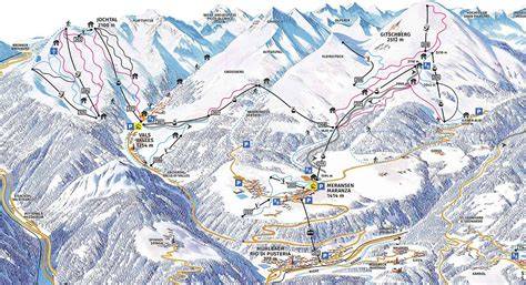 Mappa del comprensorio sciistico Rio Pusteria con percorsi e impianti di risalita