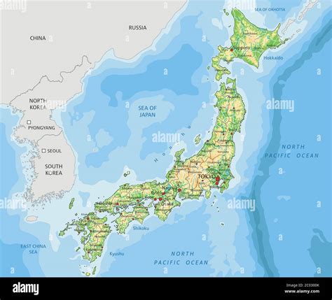 mappa del Giappone con Osaka evidenziata