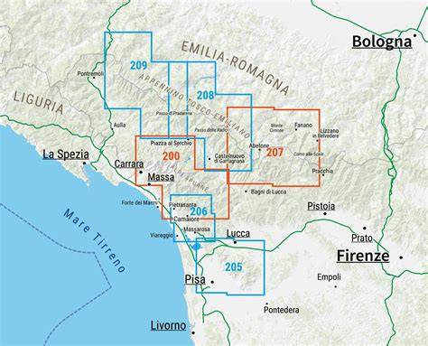 Mappa degli itinerari di ciaspolata in Appennino e nelle Alpi