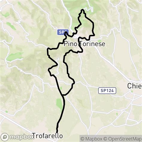 Mappa della zona di Pecetto Torinese con evidenziata la posizione della funivia e delle aree circostanti