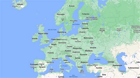 Mappa generale dell'Avenue Verte con le due capitali evidenziate