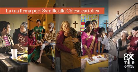 Infografica che illustra il flusso dei fondi dell'8xmille alla Chiesa Cattolica, evidenziando le principali aree di destinazione.