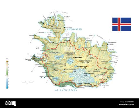 Mappa dell'Islanda che evidenzia la posizione dei principali ghiacciai come Vatnajökull e Langjökull