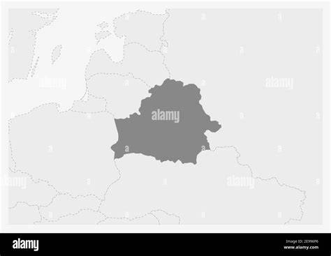 Mappa della Bielorussia con Minsk evidenziata