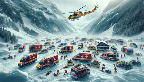 soccorritori in montagna durante un'operazione di salvataggio