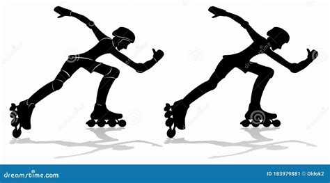 Illustrazione di un pattinatore a rotelle mentre esegue un salto