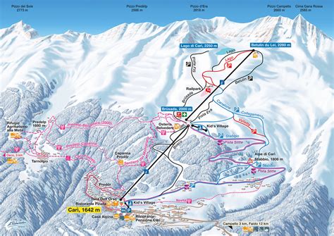 mappa delle piste sciistiche dell'Espace San Bernardo