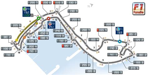 Mappa del Principato di Monaco che mostra il circuito e i principali punti di accesso.