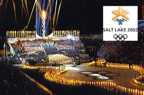 Vista panoramica di Salt Lake City durante i Giochi olimpici invernali 2002
