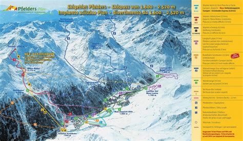 Mappa delle piste dell'area sciistica Plan (Moso in Passiria)