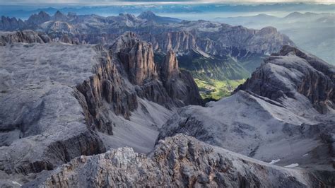 Panorama a 360 gradi dalle vette del Piz Boè e Bec de Roces sulle Dolomiti