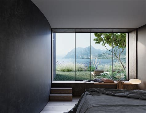 Interno della cabina trasformata in camera d'albergo con vista panoramica