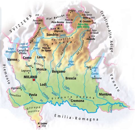 Mappa generale dell'Alta Via n. 10 con evidenziate le tre zone montuose principali: Dorsale della Mendola, Gruppo di Brenta e Alpi della Val di Ledro.