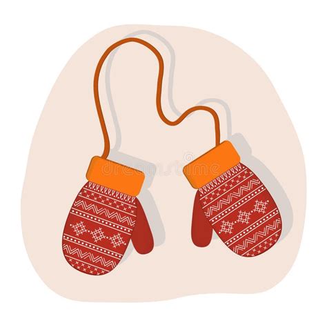 Illustrazione di mani con muffole calde e colorate