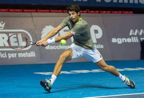 Foto di Gianluigi Quinzi durante una partita del circuito Challenger.
