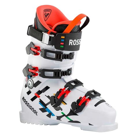 Primo piano degli scarponi da sci Rossignol Hero World Cup