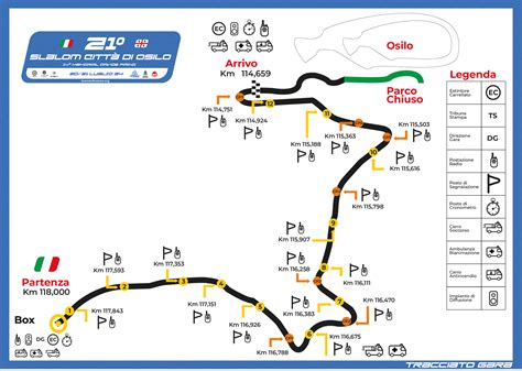 Mappa del percorso dello Slalom Altofonte-Rebuttone