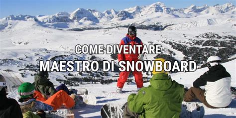 Maestro di snowboard che insegna a un gruppo di bambini su una pista facile.
