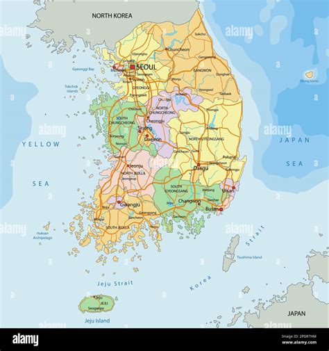 Mappa della Corea del Sud con l'indicazione di Pyeongchang e Gangneung