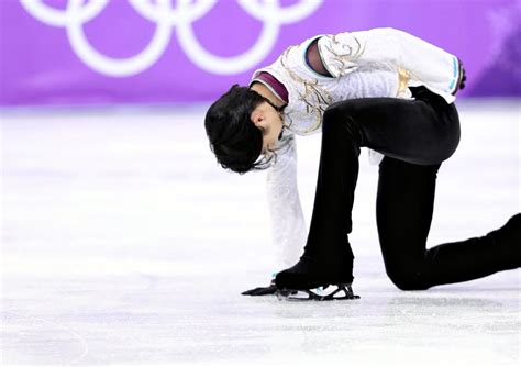 Yuzuru Hanyu durante la sua esibizione a Pyeongchang 2018