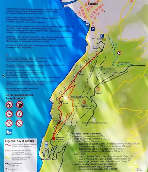 Mappa del Sentiero Busatte Tempesta
