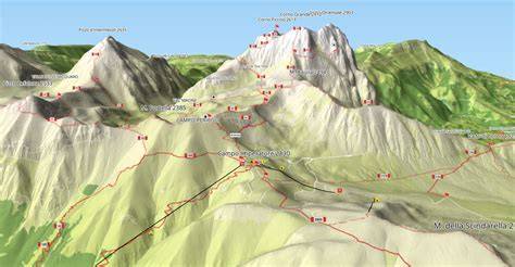 Mappa stilizzata dei sentieri escursionistici e ciclabili nel distretto di Kitzbühel
