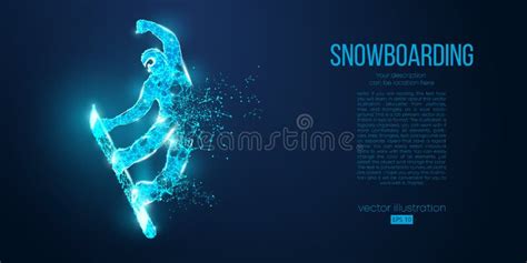 Illustrazione stilizzata di uno snowboarder in azione, con elementi grafici dinamici.