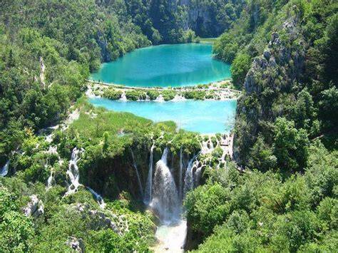 Cascate e laghi nel Parco Nazionale dei Laghi di Plitvice, Croazia