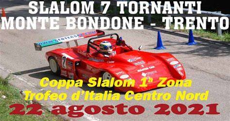 vista aerea del percorso di gara dello Slalom Sette Tornanti Monte Bondone con i tornanti ben visibili