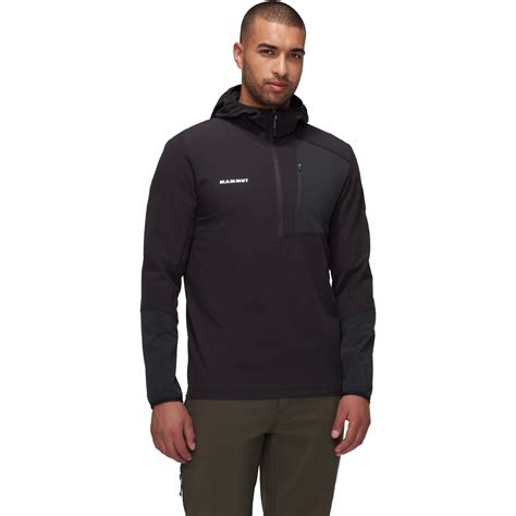 Dettaglio dei materiali Pontetorto DryFast e TecnoStretch utilizzati nella felpa Mammut