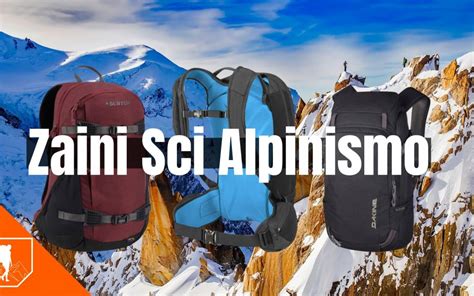 Schema comparativo delle caratteristiche di diversi zaini da sci alpinismo