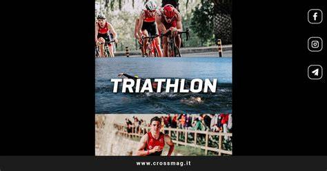 Infografica che illustra le tre discipline del triathlon: nuoto, ciclismo e corsa, con le relative transizioni.