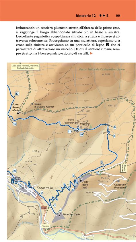 Mappa schematica degli itinerari escursionistici dalla Doganaccia