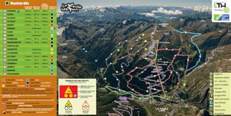 Mappa dei percorsi di mountain bike a La Thuile