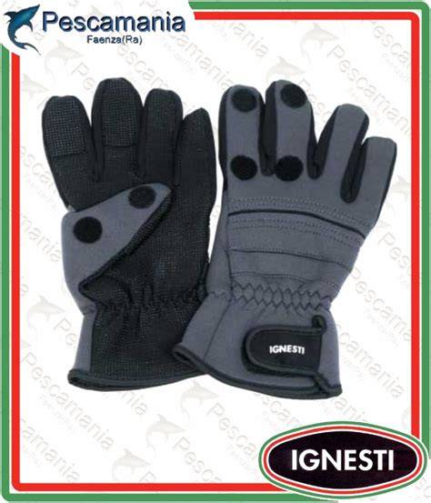 Schema dei guanti in neoprene con dita apribili