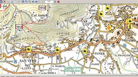 Mappa topografica con itinerario di salita allo Zinsnock