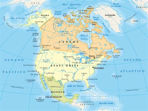 Mappa del percorso in moto attraverso il Nord e Sud America