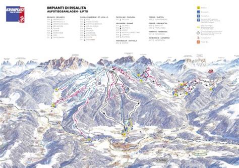vista panoramica della Val Badia con impianti di risalita