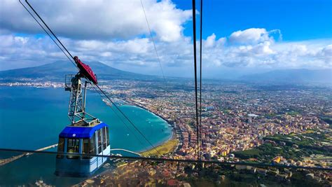 Mappa che illustra il percorso della Funivia del Faito da Castellammare di Stabia alla cima del Monte Faito.