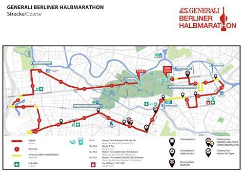 Schema del percorso della Maratona di Berlino Inline Skating