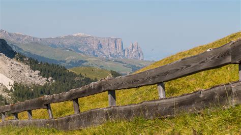 Panorama estivo dell'Alpe di Siusi con escursionisti e sfondo delle Dolomiti