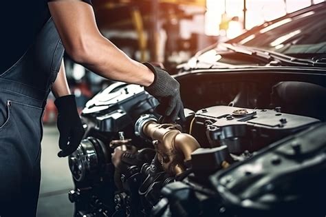 Un meccanico specializzato al lavoro su un motore con sistema GPL