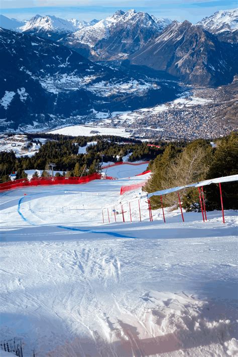 Vista della pista Stelvio di Bormio durante una gara di Coppa del Mondo.